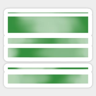 Green Watercolour Stripes Sticker